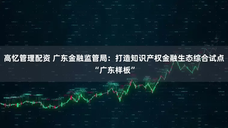 高忆管理配资 广东金融监管局：打造知识产权金融生态综合试点“广东样板”